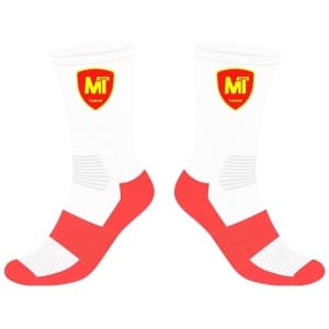 SKARPETY TRENINGOWE DWUKOLOROWE PISA Z LOGO KLUBU